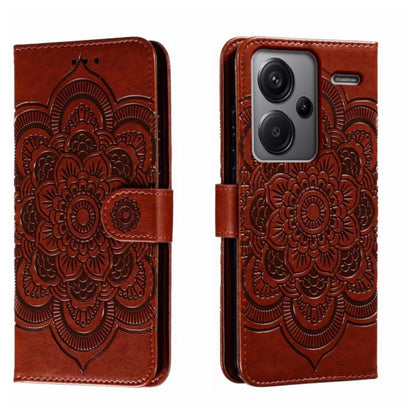 Sun Mandala Embossing Pattern Phone Leather Case, For Xiaomi Redmi A3, For Xiaomi Redmi Note 13 Pro 4G, For Xiaomi Redmi Note 13 4G, For Xiaomi Redmi Note 13R Pro, For Xiaomi 14 Ultra, For Xiaomi Redmi Note 13 Pro+, For Xiaomi Redmi Note 12S           ...