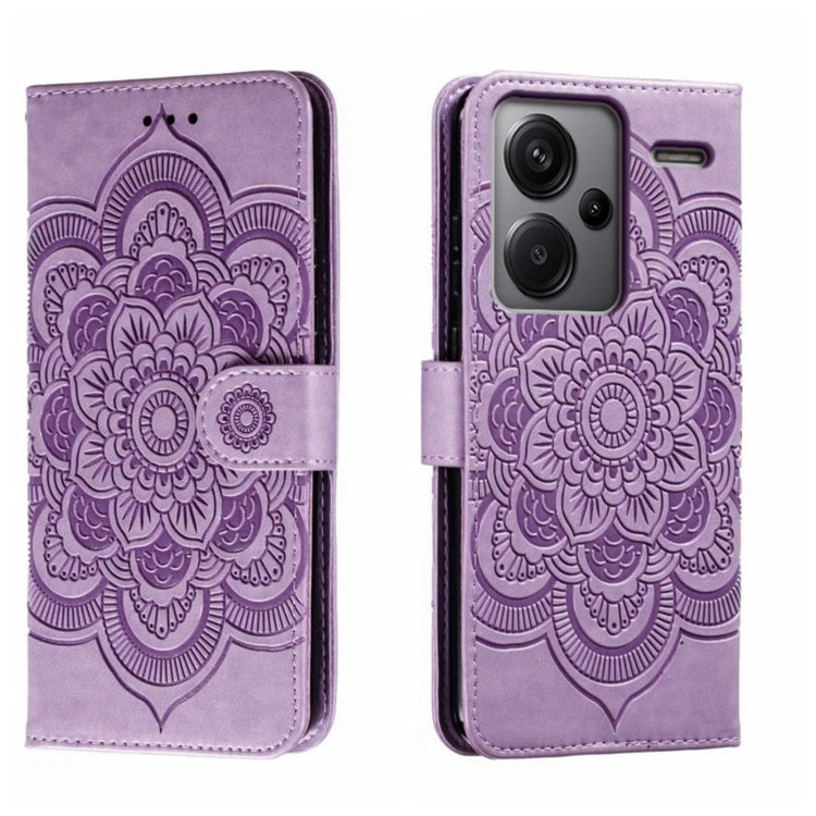 Sun Mandala Embossing Pattern Phone Leather Case, For Xiaomi Redmi A3, For Xiaomi Redmi Note 13 Pro 4G, For Xiaomi Redmi Note 13 4G, For Xiaomi Redmi Note 13R Pro, For Xiaomi 14 Ultra, For Xiaomi Redmi Note 13 Pro+, For Xiaomi Redmi Note 12S           ...