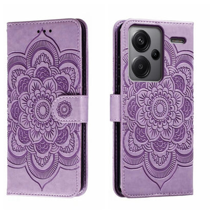 Sun Mandala Embossing Pattern Phone Leather Case, For Xiaomi Redmi A3, For Xiaomi Redmi Note 13 Pro 4G, For Xiaomi Redmi Note 13 4G, For Xiaomi Redmi Note 13R Pro, For Xiaomi 14 Ultra, For Xiaomi Redmi Note 13 Pro+, For Xiaomi Redmi Note 12S           ...