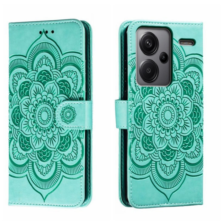 Sun Mandala Embossing Pattern Phone Leather Case, For Xiaomi Redmi A3, For Xiaomi Redmi Note 13 Pro 4G, For Xiaomi Redmi Note 13 4G, For Xiaomi Redmi Note 13R Pro, For Xiaomi 14 Ultra, For Xiaomi Redmi Note 13 Pro+, For Xiaomi Redmi Note 12S           ...