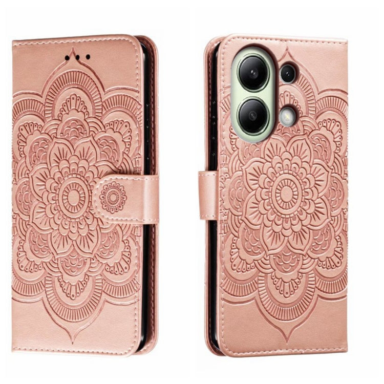 Sun Mandala Embossing Pattern Phone Leather Case, For Xiaomi Redmi A3, For Xiaomi Redmi Note 13 Pro 4G, For Xiaomi Redmi Note 13 4G, For Xiaomi Redmi Note 13R Pro, For Xiaomi 14 Ultra, For Xiaomi Redmi Note 13 Pro+, For Xiaomi Redmi Note 12S           ...