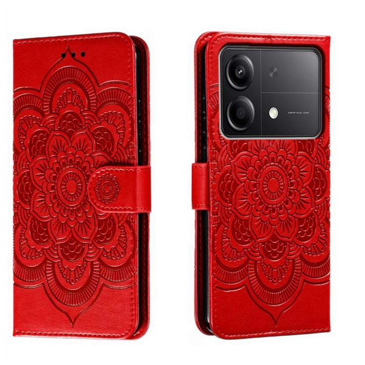 Sun Mandala Embossing Pattern Phone Leather Case, For Xiaomi Redmi A3, For Xiaomi Redmi Note 13 Pro 4G, For Xiaomi Redmi Note 13 4G, For Xiaomi Redmi Note 13R Pro, For Xiaomi 14 Ultra, For Xiaomi Redmi Note 13 Pro+, For Xiaomi Redmi Note 12S           ...