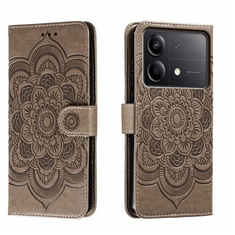 Sun Mandala Embossing Pattern Phone Leather Case, For Xiaomi Redmi A3, For Xiaomi Redmi Note 13 Pro 4G, For Xiaomi Redmi Note 13 4G, For Xiaomi Redmi Note 13R Pro, For Xiaomi 14 Ultra, For Xiaomi Redmi Note 13 Pro+, For Xiaomi Redmi Note 12S           ...
