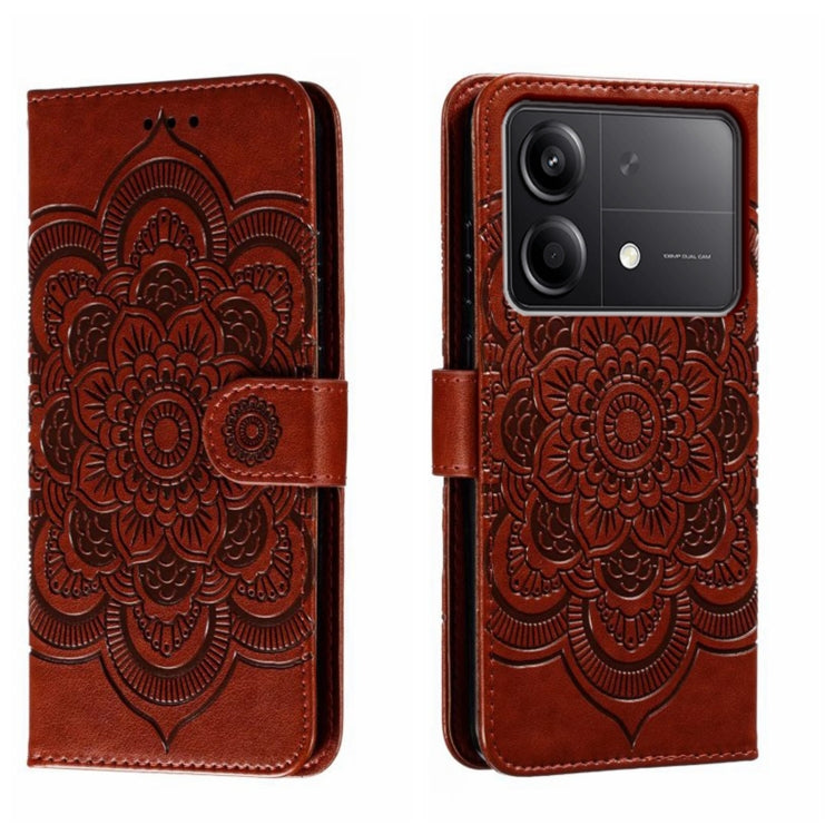 Sun Mandala Embossing Pattern Phone Leather Case, For Xiaomi Redmi A3, For Xiaomi Redmi Note 13 Pro 4G, For Xiaomi Redmi Note 13 4G, For Xiaomi Redmi Note 13R Pro, For Xiaomi 14 Ultra, For Xiaomi Redmi Note 13 Pro+, For Xiaomi Redmi Note 12S           ...