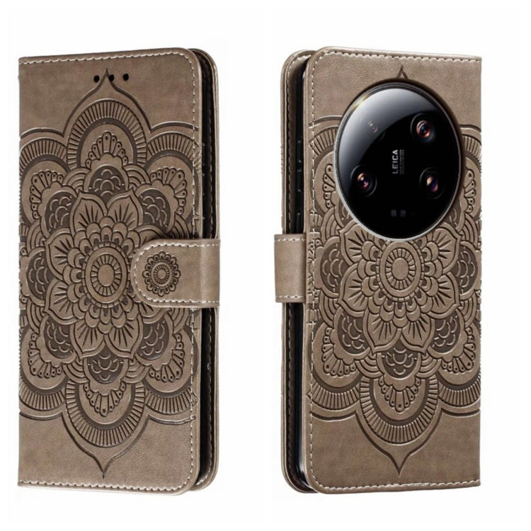 Sun Mandala Embossing Pattern Phone Leather Case, For Xiaomi Redmi A3, For Xiaomi Redmi Note 13 Pro 4G, For Xiaomi Redmi Note 13 4G, For Xiaomi Redmi Note 13R Pro, For Xiaomi 14 Ultra, For Xiaomi Redmi Note 13 Pro+, For Xiaomi Redmi Note 12S           ...
