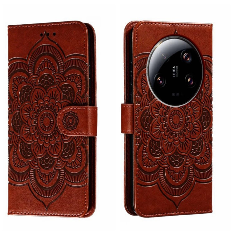 Sun Mandala Embossing Pattern Phone Leather Case, For Xiaomi Redmi A3, For Xiaomi Redmi Note 13 Pro 4G, For Xiaomi Redmi Note 13 4G, For Xiaomi Redmi Note 13R Pro, For Xiaomi 14 Ultra, For Xiaomi Redmi Note 13 Pro+, For Xiaomi Redmi Note 12S           ...
