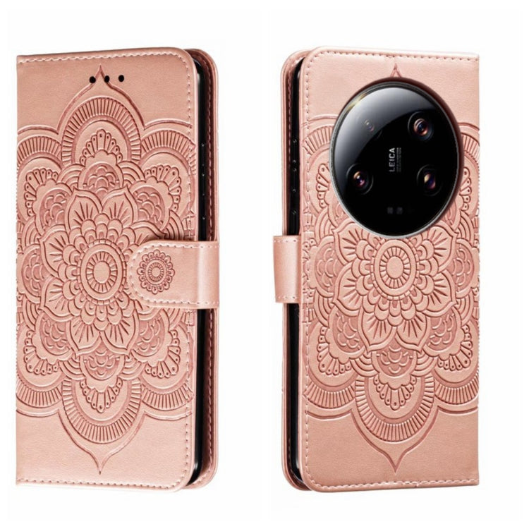 Sun Mandala Embossing Pattern Phone Leather Case, For Xiaomi Redmi A3, For Xiaomi Redmi Note 13 Pro 4G, For Xiaomi Redmi Note 13 4G, For Xiaomi Redmi Note 13R Pro, For Xiaomi 14 Ultra, For Xiaomi Redmi Note 13 Pro+, For Xiaomi Redmi Note 12S           ...