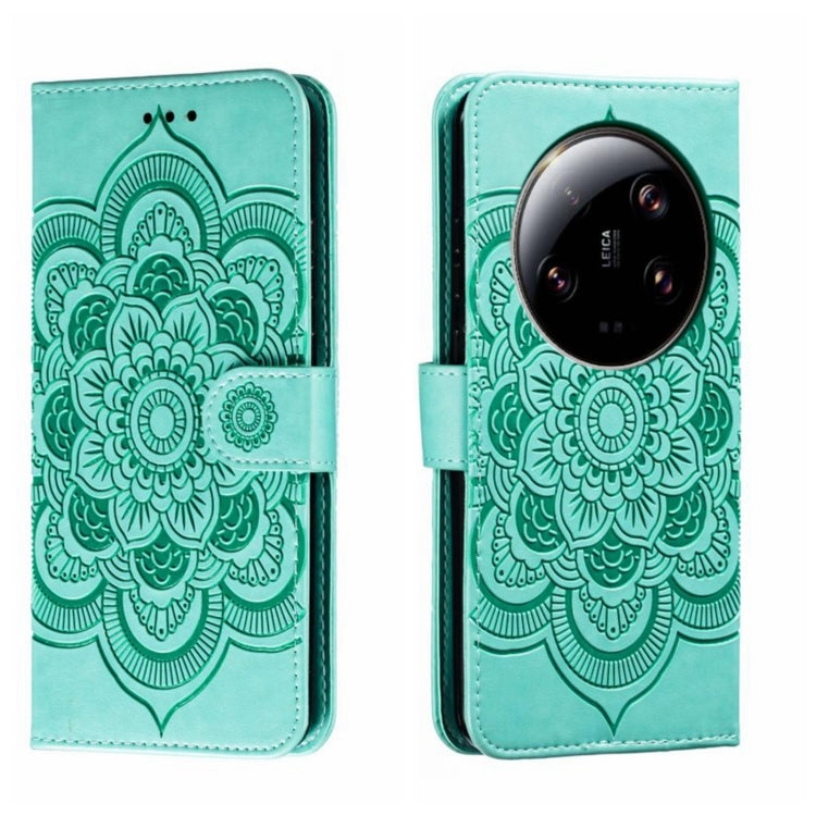 Sun Mandala Embossing Pattern Phone Leather Case, For Xiaomi Redmi A3, For Xiaomi Redmi Note 13 Pro 4G, For Xiaomi Redmi Note 13 4G, For Xiaomi Redmi Note 13R Pro, For Xiaomi 14 Ultra, For Xiaomi Redmi Note 13 Pro+, For Xiaomi Redmi Note 12S           ...