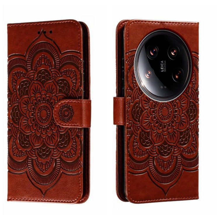 Sun Mandala Embossing Pattern Phone Leather Case, For Xiaomi Redmi A3, For Xiaomi Redmi Note 13 Pro 4G, For Xiaomi Redmi Note 13 4G, For Xiaomi Redmi Note 13R Pro, For Xiaomi 14 Ultra, For Xiaomi Redmi Note 13 Pro+, For Xiaomi Redmi Note 12S           ...