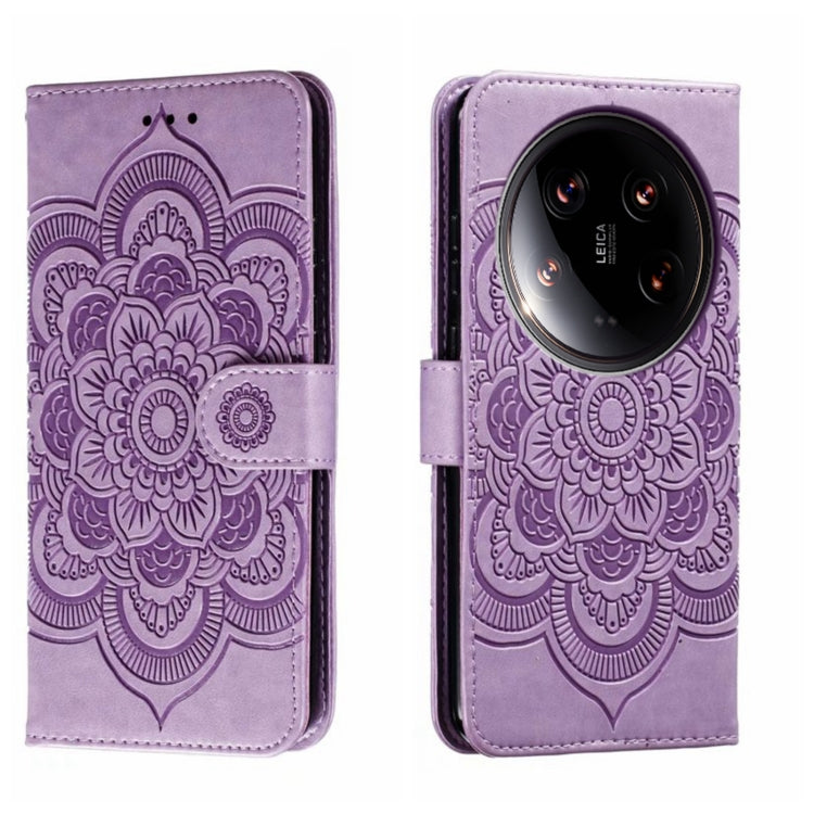 Sun Mandala Embossing Pattern Phone Leather Case, For Xiaomi Redmi A3, For Xiaomi Redmi Note 13 Pro 4G, For Xiaomi Redmi Note 13 4G, For Xiaomi Redmi Note 13R Pro, For Xiaomi 14 Ultra, For Xiaomi Redmi Note 13 Pro+, For Xiaomi Redmi Note 12S           ...