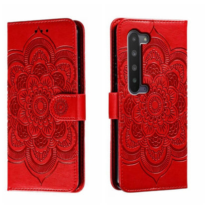 Sun Mandala Embossing Pattern Phone Leather Case, For Sharp Aquos R8 Pro, For Sharp Aquos Wish, For Sharp Aquos Sense3, For Sharp Aquos R5G, For Sharp Aquos R3, For Sharp Aquos R2, For Sharp Aquos Sense2