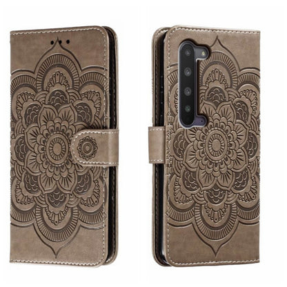 Sun Mandala Embossing Pattern Phone Leather Case, For Sharp Aquos R8 Pro, For Sharp Aquos Wish, For Sharp Aquos Sense3, For Sharp Aquos R5G, For Sharp Aquos R3, For Sharp Aquos R2, For Sharp Aquos Sense2