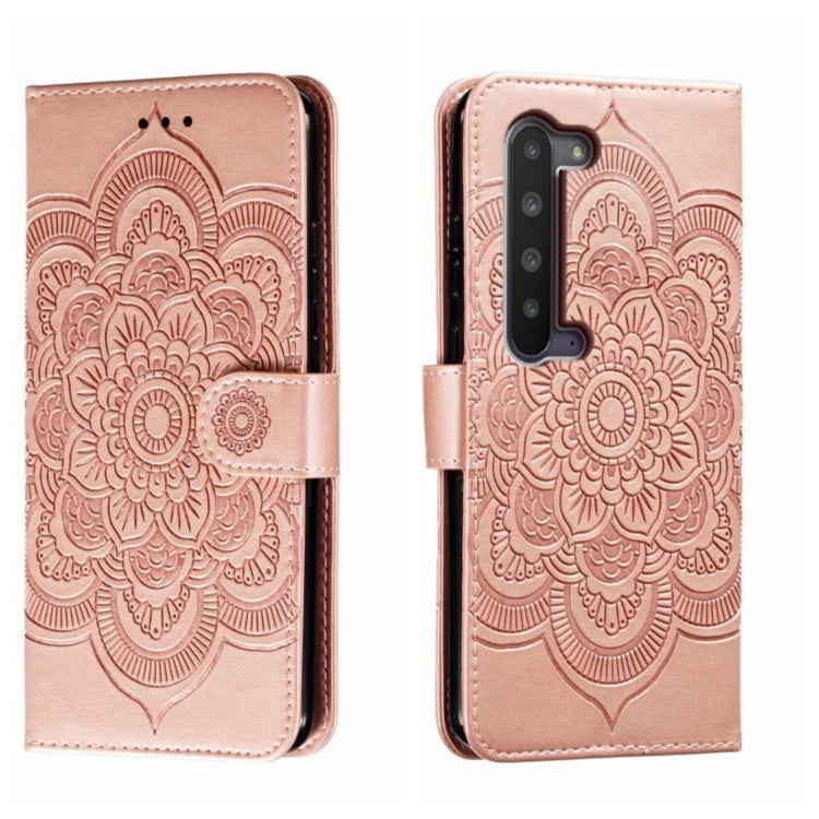 Sun Mandala Embossing Pattern Phone Leather Case, For Sharp Aquos R8 Pro, For Sharp Aquos Wish, For Sharp Aquos Sense3, For Sharp Aquos R5G, For Sharp Aquos R3, For Sharp Aquos R2, For Sharp Aquos Sense2