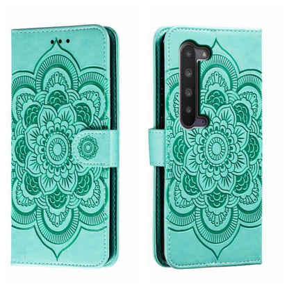 Sun Mandala Embossing Pattern Phone Leather Case, For Sharp Aquos R8 Pro, For Sharp Aquos Wish, For Sharp Aquos Sense3, For Sharp Aquos R5G, For Sharp Aquos R3, For Sharp Aquos R2, For Sharp Aquos Sense2