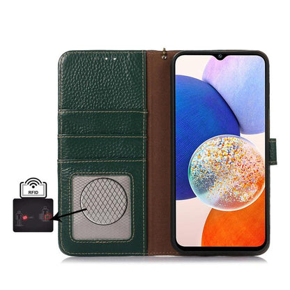 Genuine Leather Litchi Texture RFID Leather Phone Case, For Google Pixel 11 Pro XL, For Google Pixel 11 / 11 Pro, For Google Pixel 10a, For Google Pixel 10 / 9, For Google Pixel 9a, For Google Pixel 10 Pro / 9 Pro