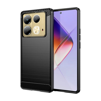 Carbon Fiber Brushed Texture TPU Phone Case, For Infinix Note 40X 5G, For Infinix Note 40 Pro 4G, For Infinix Note 40 Pro+ 5G, For Infinix Note 40 Pro 5G, For Infinix Note 40