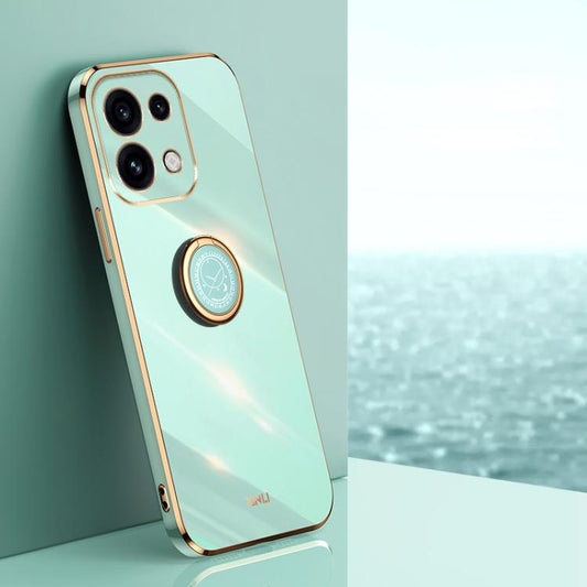 XINLI Straight Edge 6D Electroplate TPU Phone Case with Ring Holder, For OPPO Reno16 Pro 5G Global, For OPPO Reno16 5G Global, For OPPO Find X9 Ultra 5G, For OPPO A6s Pro 4G, For OPPO Reno15 F 5G Global, For OPPO A6x 4G / 5G Global                     ...
