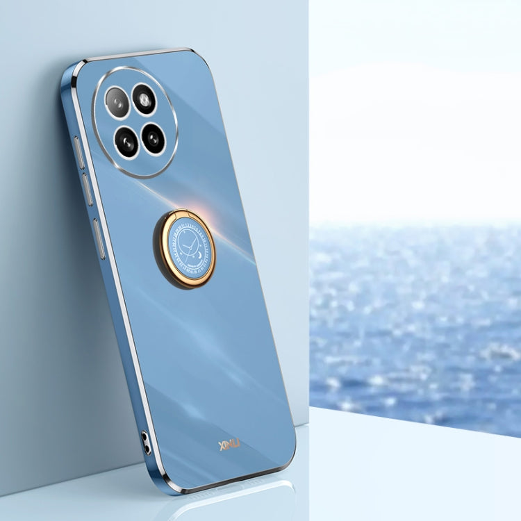 XINLI Straight Edge 6D Electroplate TPU Phone Case with Ring Holder, For Xiaomi Civi 4 Pro, For Xiaomi Redmi A3, For Xiaomi 14 Ultra 5G