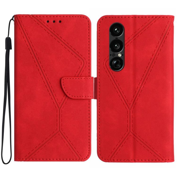 Stitching Embossed Leather Phone Case, For Sony Xperia 1 VIII, For Sony Xperia 10 VII, For Sony Xperia 1 VII, For Sony Xperia 10 VI, For Sony Xperia 1 VI
