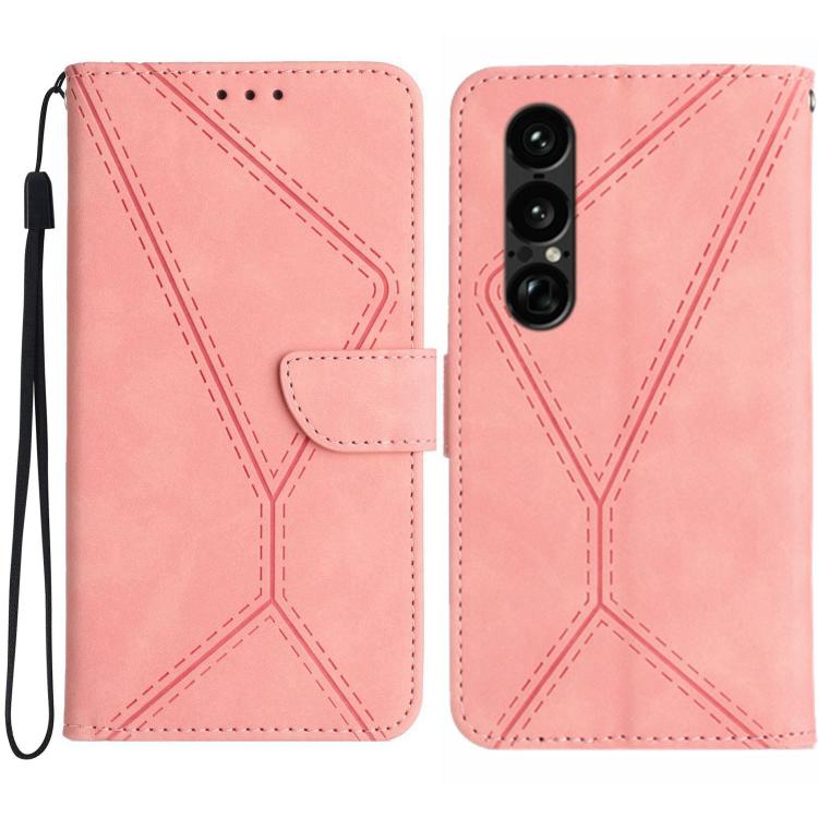 Stitching Embossed Leather Phone Case, For Sony Xperia 1 VIII, For Sony Xperia 10 VII, For Sony Xperia 1 VII, For Sony Xperia 10 VI, For Sony Xperia 1 VI