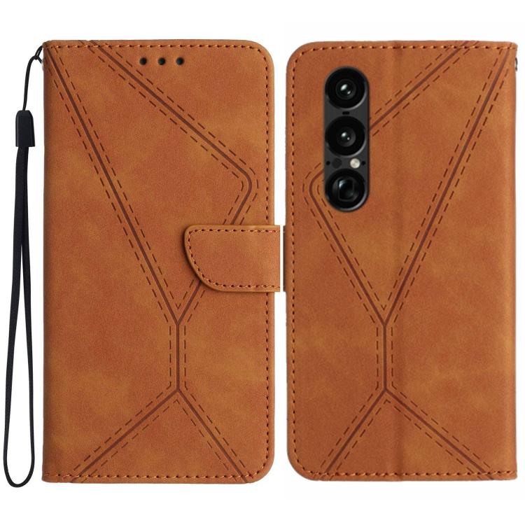 Stitching Embossed Leather Phone Case, For Sony Xperia 1 VIII, For Sony Xperia 10 VII, For Sony Xperia 1 VII, For Sony Xperia 10 VI, For Sony Xperia 1 VI