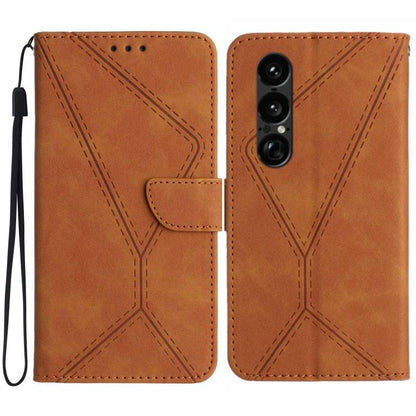 Stitching Embossed Leather Phone Case, For Sony Xperia 1 VIII, For Sony Xperia 10 VII, For Sony Xperia 1 VII, For Sony Xperia 10 VI, For Sony Xperia 1 VI