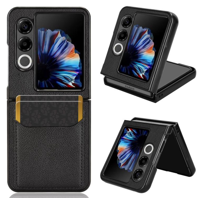Litchi Texture Card Slots Back Cover Phone Case, For ZTE Nubia Fold, For ZTE nubia Flip2, For ZTE nubia Flip / Libero Flip