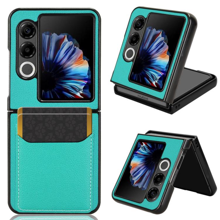 Litchi Texture Card Slots Back Cover Phone Case, For ZTE Nubia Fold, For ZTE nubia Flip2, For ZTE nubia Flip / Libero Flip
