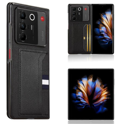 Litchi Texture Card Slots Back Cover Phone Case, For ZTE Nubia Fold, For ZTE nubia Flip2, For ZTE nubia Flip / Libero Flip