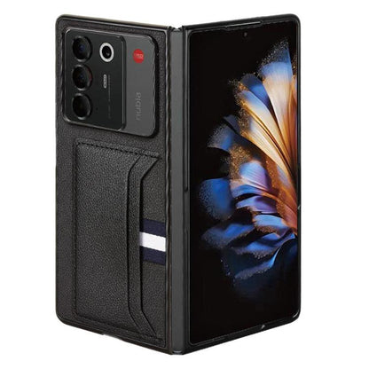 Litchi Texture Card Slots Back Cover Phone Case, For ZTE Nubia Fold, For ZTE nubia Flip2, For ZTE nubia Flip / Libero Flip