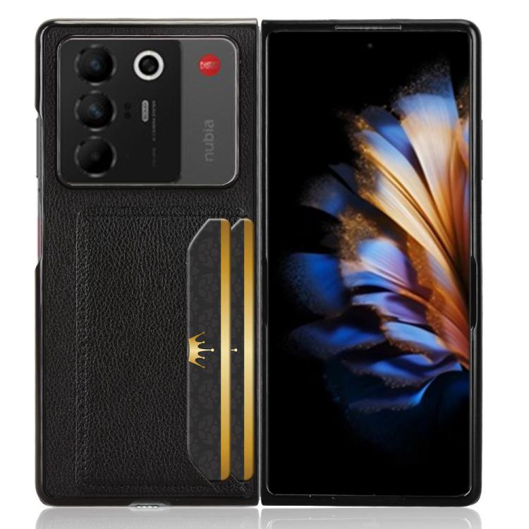 Litchi Texture Card Slots Back Cover Phone Case, For ZTE Nubia Fold, For ZTE nubia Flip2, For ZTE nubia Flip / Libero Flip