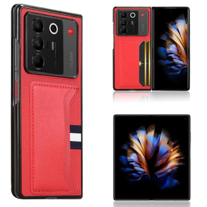 Litchi Texture Card Slots Back Cover Phone Case, For ZTE Nubia Fold, For ZTE nubia Flip2, For ZTE nubia Flip / Libero Flip