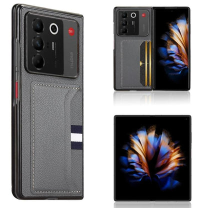 Litchi Texture Card Slots Back Cover Phone Case, For ZTE Nubia Fold, For ZTE nubia Flip2, For ZTE nubia Flip / Libero Flip