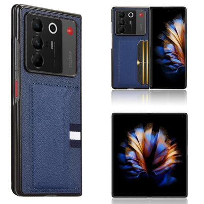 Litchi Texture Card Slots Back Cover Phone Case, For ZTE Nubia Fold, For ZTE nubia Flip2, For ZTE nubia Flip / Libero Flip