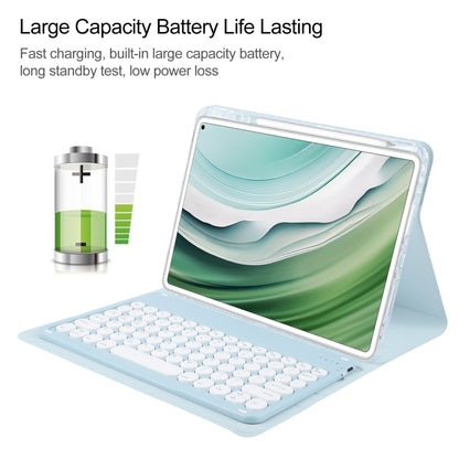 Round Button Bluetooth Keyboard Rotatable Holder Leather Case, For Huawei MatePad Pro 11 2024 / 2022, For Huawei MatePad Air 11.5, For Huawei MatePad 11 2023 / 2021