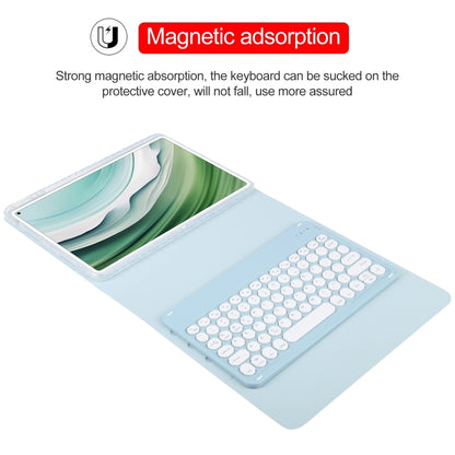 Round Button Bluetooth Keyboard Rotatable Holder Leather Case, For Huawei MatePad Pro 11 2024 / 2022, For Huawei MatePad Air 11.5, For Huawei MatePad 11 2023 / 2021