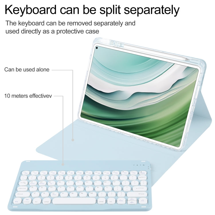 Round Button Bluetooth Keyboard Rotatable Holder Leather Case, For Huawei MatePad Pro 11 2024 / 2022, For Huawei MatePad Air 11.5, For Huawei MatePad 11 2023 / 2021