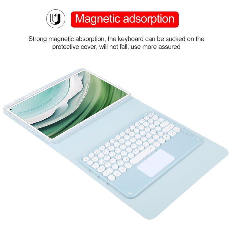 Round Button Bluetooth Keyboard Rotatable Holder Leather Case with Touchpad, For Huawei MatePad Pro 11 2024 / 2022, For Huawei MatePad Air 11.5, For Huawei MatePad 11 2023 / 2021