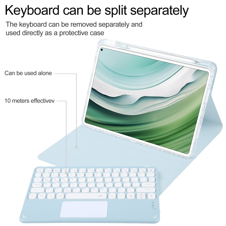 Round Button Bluetooth Keyboard Rotatable Holder Leather Case with Touchpad, For Huawei MatePad Pro 11 2024 / 2022, For Huawei MatePad Air 11.5, For Huawei MatePad 11 2023 / 2021