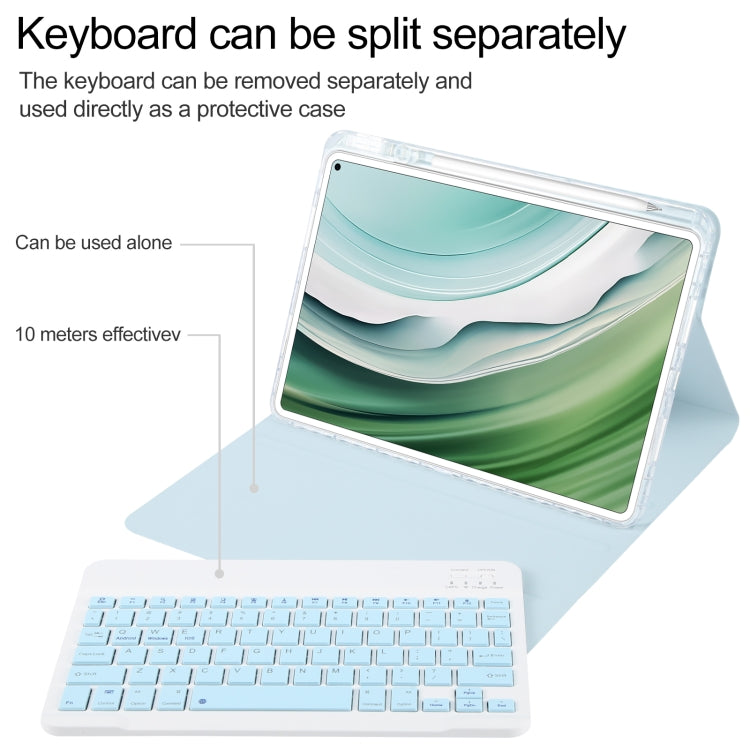 Square Button Bluetooth Keyboard Rotatable Holder Leather Case, For Huawei MatePad Pro 11 2024 / 2022, For Huawei MatePad Air 11.5, For Huawei MatePad 11 2023 / 2021