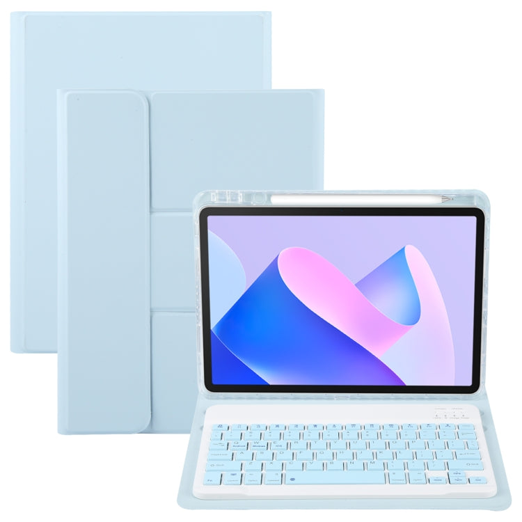 Square Button Bluetooth Keyboard Rotatable Holder Leather Case, For Huawei MatePad Pro 11 2024 / 2022, For Huawei MatePad Air 11.5, For Huawei MatePad 11 2023 / 2021