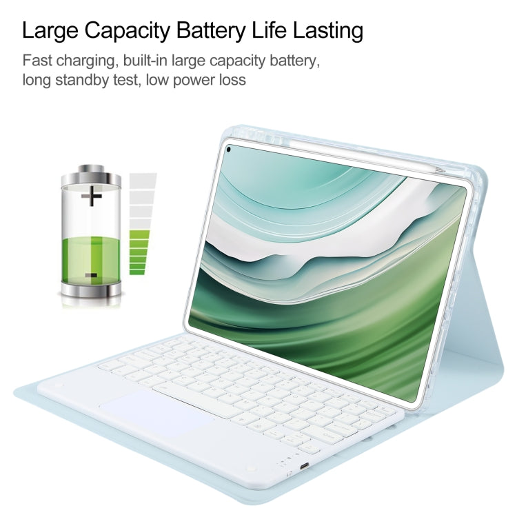 Square Button Bluetooth Keyboard Rotatable Holder Leather Case with Touchpad, For Huawei MatePad Pro 11 2024 / 2022, For Huawei MatePad Air 11.5, For Huawei MatePad 11 2023 / 2021