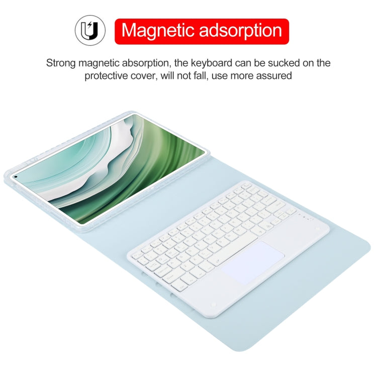 Square Button Bluetooth Keyboard Rotatable Holder Leather Case with Touchpad, For Huawei MatePad Pro 11 2024 / 2022, For Huawei MatePad Air 11.5, For Huawei MatePad 11 2023 / 2021