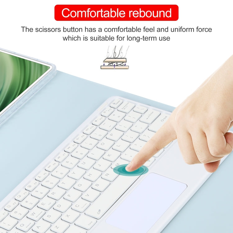 Square Button Bluetooth Keyboard Rotatable Holder Leather Case with Touchpad, For Huawei MatePad Pro 11 2024 / 2022, For Huawei MatePad Air 11.5, For Huawei MatePad 11 2023 / 2021