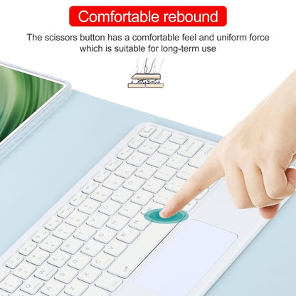 Square Button Bluetooth Keyboard Rotatable Holder Leather Case with Touchpad, For Huawei MatePad Pro 11 2024 / 2022, For Huawei MatePad Air 11.5, For Huawei MatePad 11 2023 / 2021