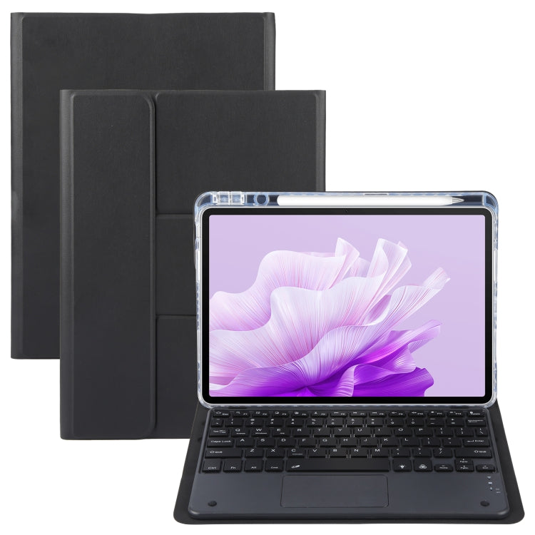Square Button Bluetooth Keyboard Rotatable Holder Leather Case with Touchpad, For Huawei MatePad Pro 11 2024 / 2022, For Huawei MatePad Air 11.5, For Huawei MatePad 11 2023 / 2021