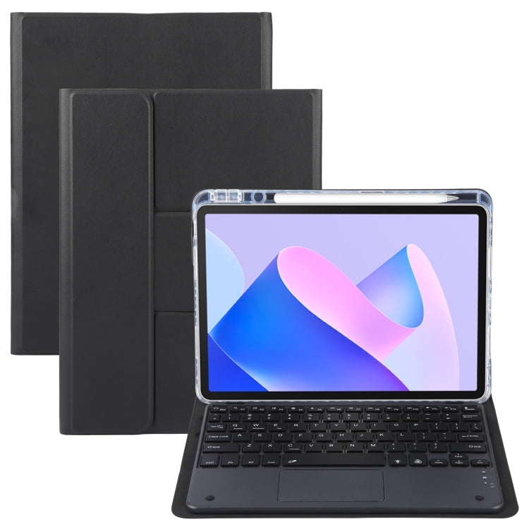 Square Button Bluetooth Keyboard Rotatable Holder Leather Case with Touchpad, For Huawei MatePad Pro 11 2024 / 2022, For Huawei MatePad Air 11.5, For Huawei MatePad 11 2023 / 2021