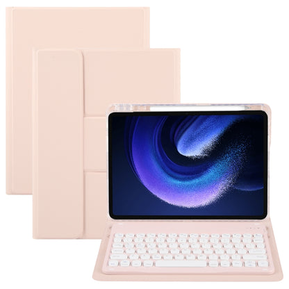 Round Button Bluetooth Keyboard Rotatable Holder Leather Case, Round Button