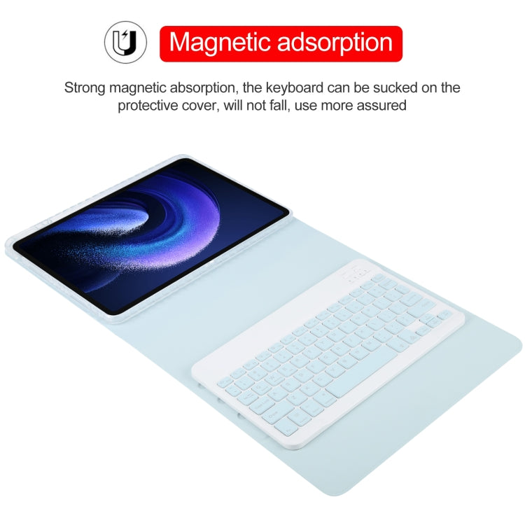 Square Button Backlight Bluetooth Keyboard Rotatable Holder Leather Case, Square Button Backlight