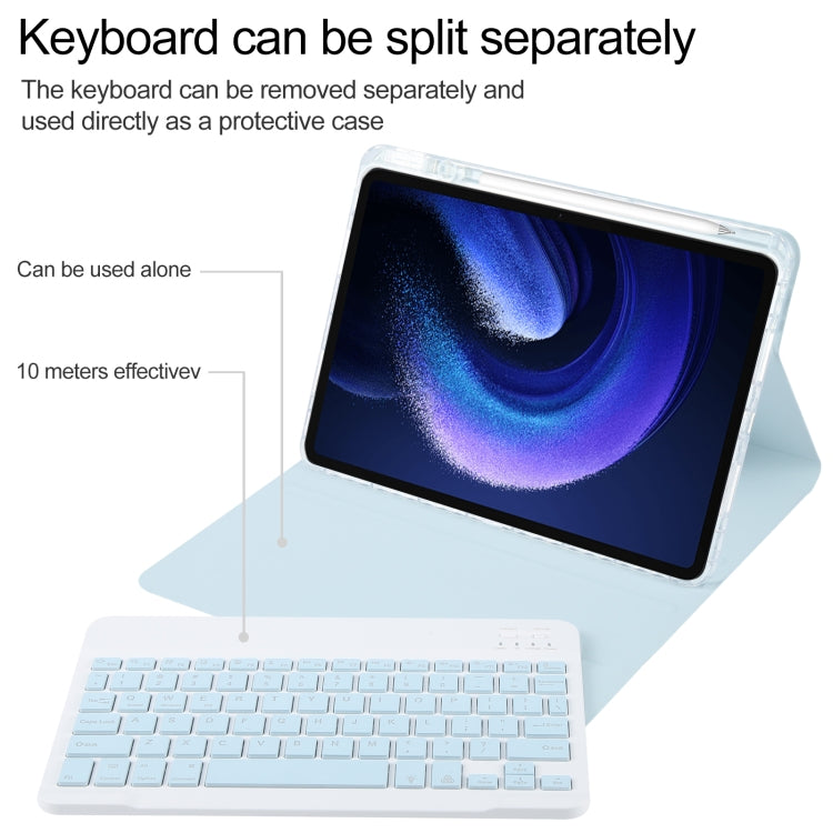 Square Button Backlight Bluetooth Keyboard Rotatable Holder Leather Case, Square Button Backlight